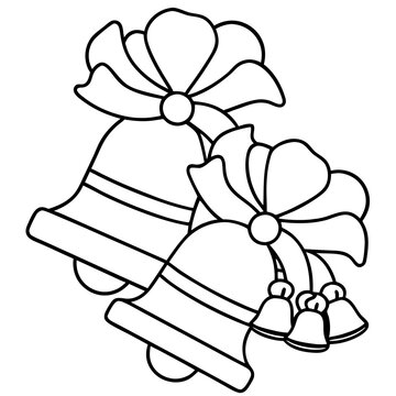 recommend clip art: Christmas Bells: A festive pair of bells with bows, perfect for holiday crafts and designs.  