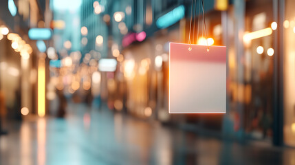 Black Friday sale banner in a neon-lit virtual mall