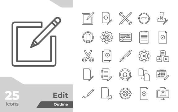 Edit Outline Icons