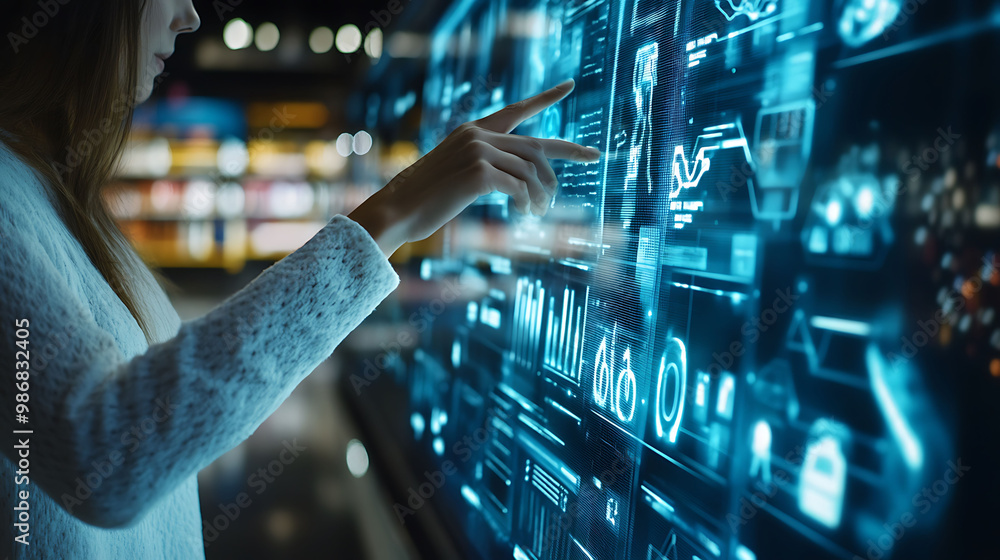 Poster future of smart retail solutions in retail technology visualized in a poster that showcases how ai i