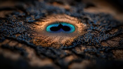 Peacock Feather Closeup Macro Photography