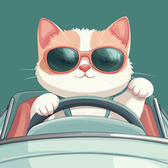  A Driving Cat (Sports Car)
