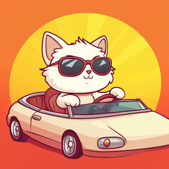 A Driving Cat (Sports Car)