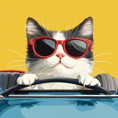  A Driving Cat (Sports Car)