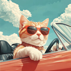  A Driving Cat (Sports Car)