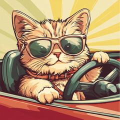  A Driving Cat (Sports Car)