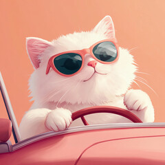  A Driving Cat (Sports Car)