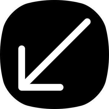 down left arrow
