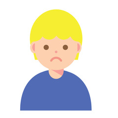 困った顔の女性のイラスト