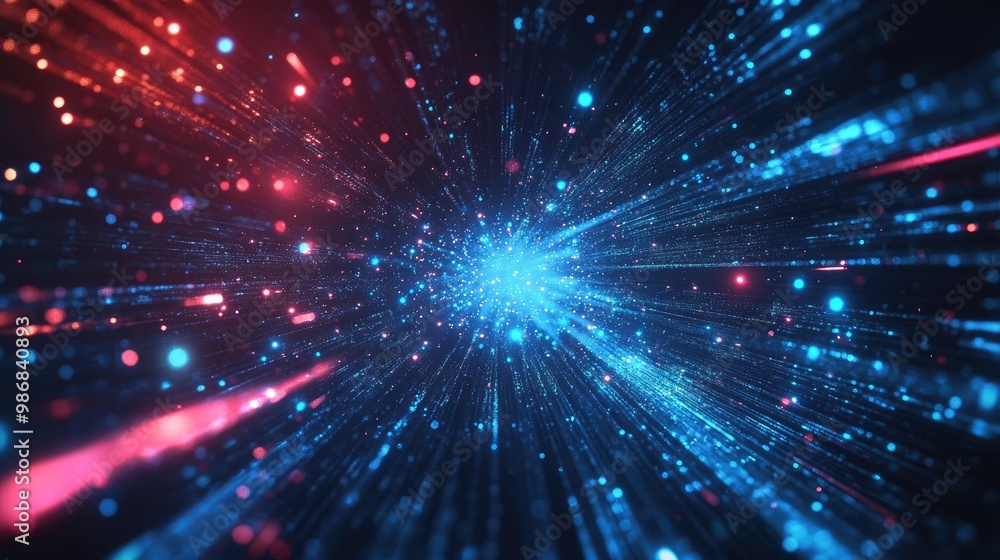 Poster 5g technology enabling fast internet speeds, with connected devices and seamless communication