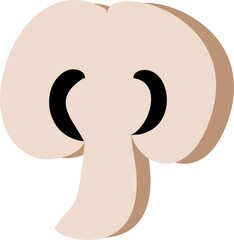 champignon mushroom illustration in vector.