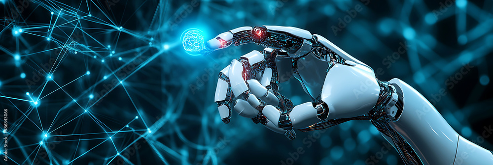 Poster ai loan underwriting within retail banking where artificial intelligence evaluates risk factors and 