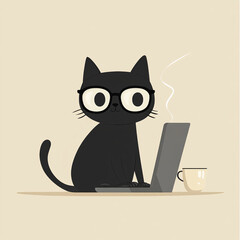 a working cat (in the office)