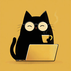 a working cat (in the office)