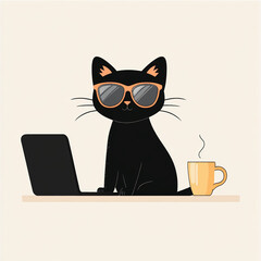 a working cat (in the office)