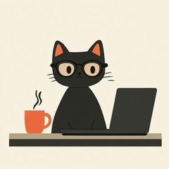 a working cat (in the office)