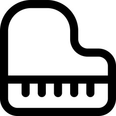 UI piano Vector Icon Illustration. Line Style