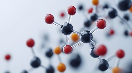 3D model of the van der Waals structure of tirzepatide, featuring detailed atomic interactions and molecular geometry.
