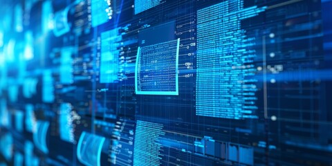 Obraz premium Detailed image of compliance frameworks, including various regulatory standards, compliance documents, and audit mechanisms, ideal for business and legal imagery