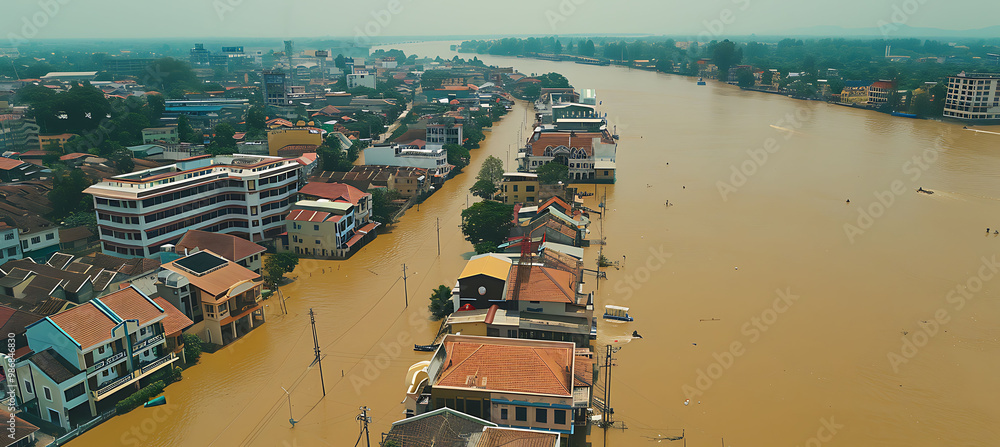 Poster water management enhanced ai in flood risk management where artificial intelligence predicts flood e