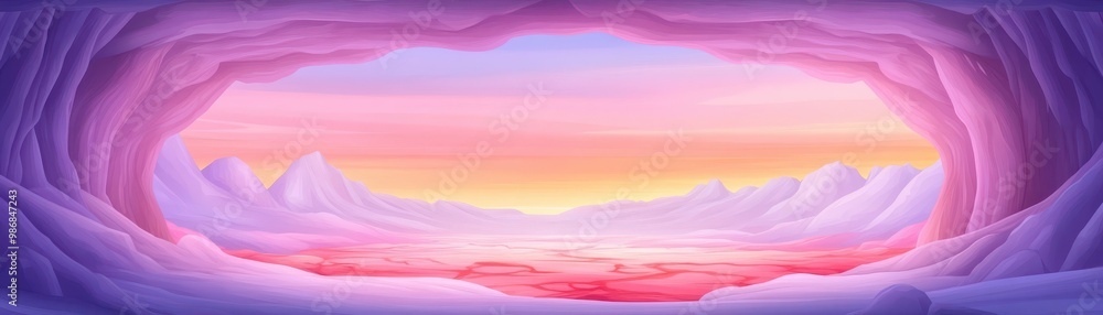 Canvas Prints a purple and pink background with a large hole in the middle