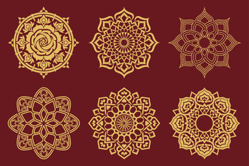 A simple creative mandala design on white background with vector style