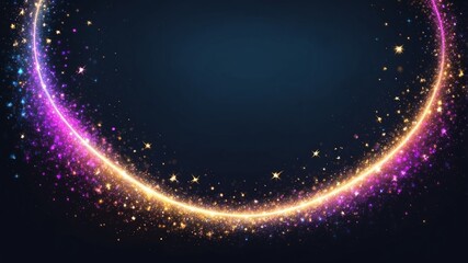 Obraz premium Sparkling Fairy Dust Trails Cartoon Background Design