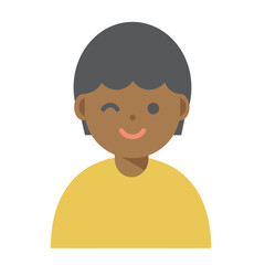 ウインクする女性のイラスト