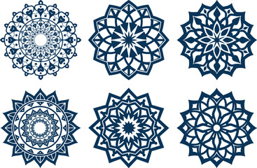 A simple creative mandala design on white background with vector style