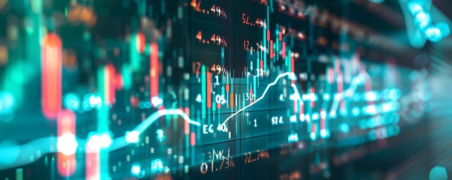 Scatter plot showing stock prices climbing with trading volume.