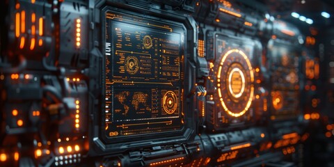 Obraz premium Futuristic Technology Interface