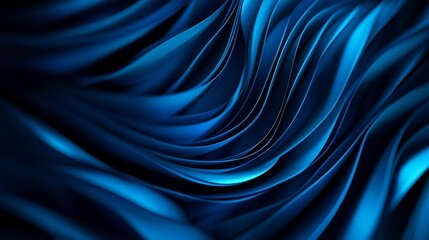 Obraz premium Abstract deep blue background with flowing waves, perfect for websites, presentations, and social media. Symbolizing movement, energy, and depth.