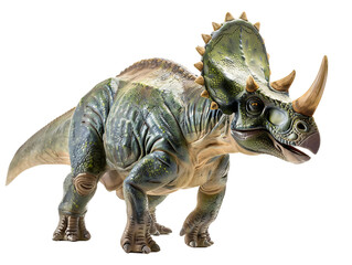 Fototapeta premium Detailed Triceratops Dinosaur Isolated on Transparent Background for Creative Projects