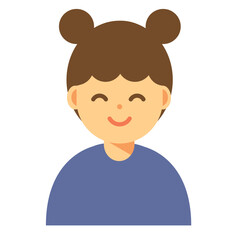 笑顔の女性のイラスト
