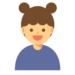 笑顔の女性のイラスト