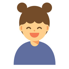 Fototapeta premium 笑顔の女性のアイコン