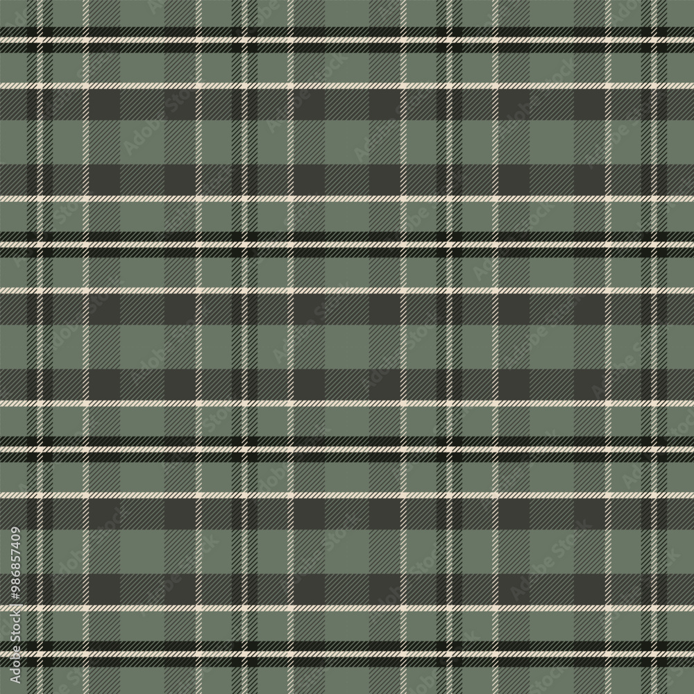 Poster plaid pattern with twill weave.green tartan check seamless pattern.vector illustration geometric bac