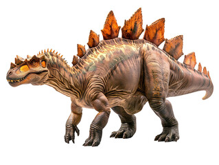 Fototapeta premium Detailed Stegosaurus Dinosaur Isolated on Transparent Background for Creative Projects