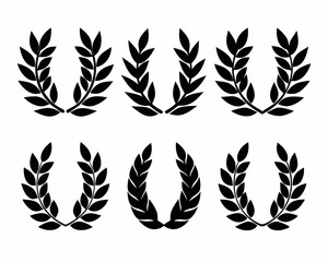 Laurel Wreath Designs Elegant Wreath Vector Pack Laurel Wreath Icons