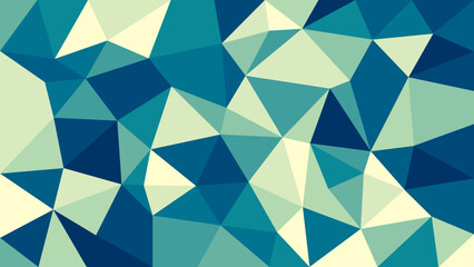 Abstract Mosaic Background Featuring Turquoise, Green, and Blue Triangles