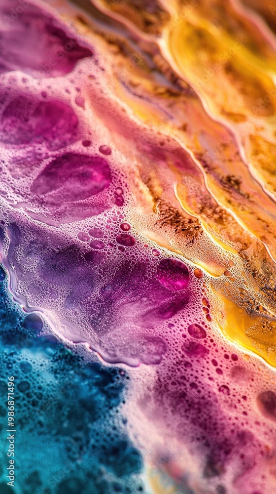 Poster abstract colorful paint swirls and patterns background.