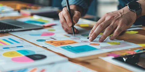Obraz premium A visual guide to risk mitigation, featuring flowcharts, risk analysis tools, and mitigation strategies designed to manage and minimize business risks effectively