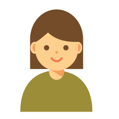 笑顔の女性のイラスト
