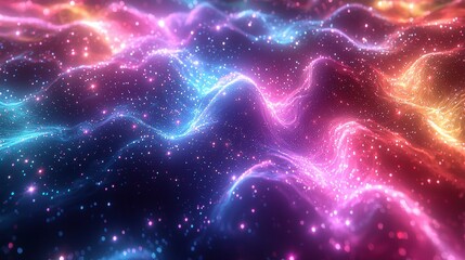 Fototapeta premium Abstract Pink Blue Neon Lights Glitter Bokeh Background