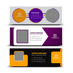 business email signature card template layout