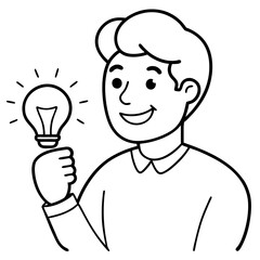 smiling-man-find-solution-or-idea