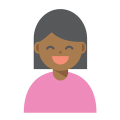 笑顔の女性のアイコン