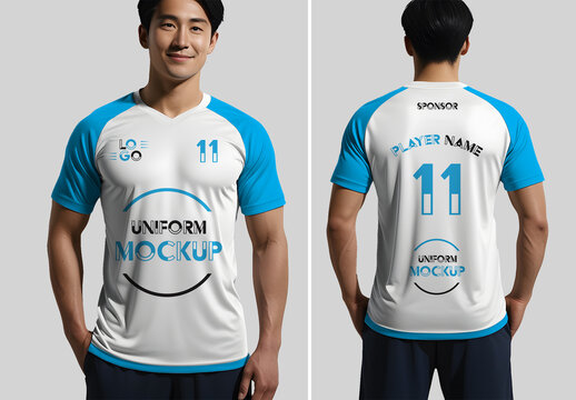 Soccer Men Sports Tshirt Mockup Generative AI