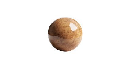 Fototapeta premium A wooden sphere with a shiny finish. isolated on transparent background, PNG file