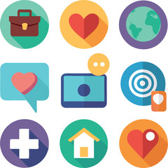 design-a flat icon bundle for popular social media 